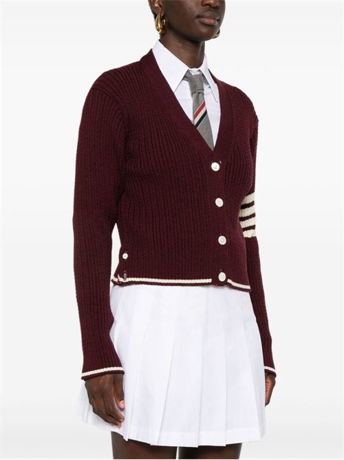 Cardigan 4-Bar crop THOM BROWNE | FKC588AY1024616